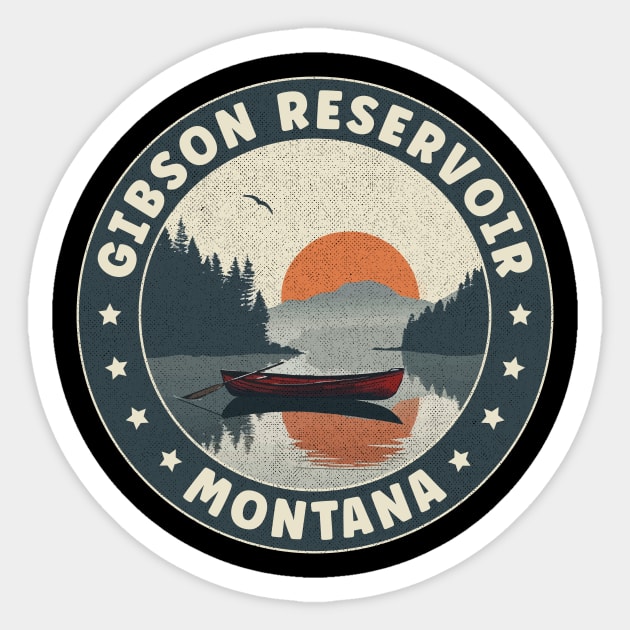 Gibson Reservoir Montana Sunset Sticker by turtlestart